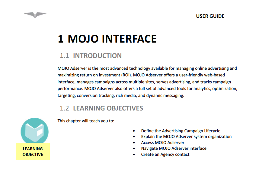 Screen shot of User's Guide document